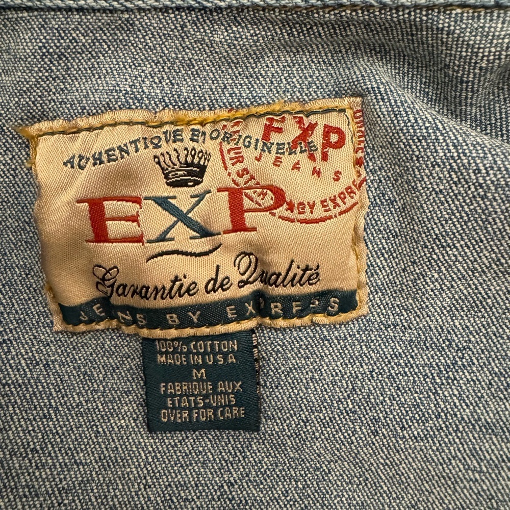 Blue Denim Sleeveless Vest - Medium - Picture 4 of 4